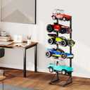 RC Car Stand, Metal RC Storage Rack, 5 Tier Model Car Display Stand for RC Car Crawler Trucks, Adjust Shelf for 1/6 1/10 1/12 1/24 1/18 FCX10 FCX24 FCX18 SCX24 SCX18 SCX10 Scale Cars Trucks