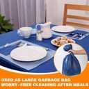 RowinsyDD 40 Pack Blue Plastic Table Cloths Disposable, 54 x 108 Inches Plastic Table Cover for Rectangle Tables, Disposable Tablecloth for Dinning, Parties, BBQ, Wedding, Outdoor