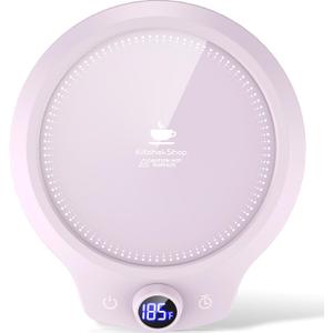 Fast Heating Mug Warmer - 4 Temp Settings & 1-12H Timer, Coffee Cup Warmer Plate for Desk Auto Shut Off, Ideal Beverage Warmer Gift for Coffee, Tea, Milk (Purple)