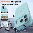 Case for iPhone 17 Pro 6.3'' Compatible with Mag-Safe [Camera Control Button] [Camera Protection] Matte Translucent Military Grade Shockproof Phone Case, Lake Blue