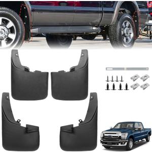 Mud Flaps for Ford F-250/F-350/F-450/F-550 Super Duty 2011-2016 | w/ Fender Flares, All Weather Splash Guards (4pcs)