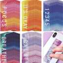 Crtiin 80 Pcs Anxiety Sensory Stickers with Inspirational Quotes Calm Textured Relief Mental Health Stickers Office Adhesive Sensory Tape Anti Stress for Adults(Watercolor)
