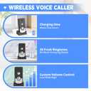 2 Way Wireless Doorbell Intercom Indoor Outdoor, 3280ft Long Range Door Intercoms System for Home with Waterproof Cover Rechargeable Battery 38 Ringtones 3 Adjustable Volume