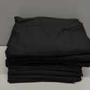 Bulk Queen Flat Sheets Only, 6 Pack Quick Sort Top Bed Sheet, Color-Coded Label Threads, Wrinkle-Free Shrinkage Durable Microfiber Hotel Motel Airb&bs Essentials for Hosts (90"x102",Black)