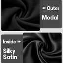 SECZIPE 2pcs Silk Satin Bonnet Hair Wrap for Sleeping, Adjustable Strap Curly Natural Hair Night Caps for Women Men (Black&Black), Medium-Large, Black