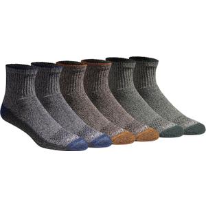 Dickies Men's Dri-Tech Moisture Control Quarter Socks,  (6 Pairs), XL