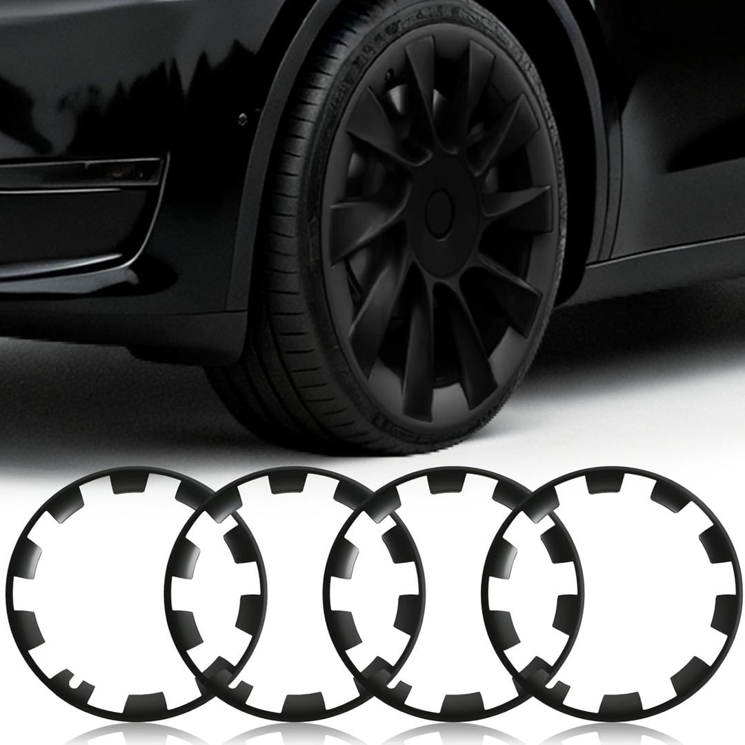 Wheel Rim Protect for Tesla Model Y 20" 2020-2024, Matte Black, 4Pcs, 2020-2024 Model Y 20in