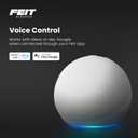 Feit Electric Smart LED Light Bulb, 40W Eq, Color Changing, Dimmable, Works with Alexa & Google Home, Wi-Fi Enabled, Straight Filament Glass Design, 90+ CRI, 15,000-Hour Lifetime, A1940/CL/RGBW/FIL/AG