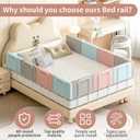 Bed Rail Bumpers for Toddlers, Foam Padded Bed Rail for Kids Safety, Bed Side Guard Rails for Old Dogs, Bunk, Twin, Queen & King, Full Size BedsGray, 2 Packs