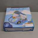 Swimbobo Toddler Pool Float Inflatable Car Baby Swim Float with Adjustable Sun Canopy and Safety Seat Pool Toys for Kids 3+ Years Old (Blue Sports Car)