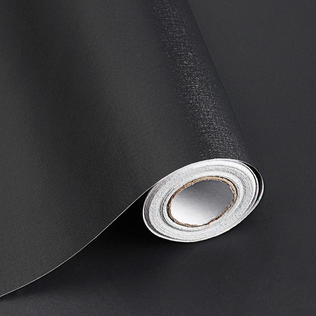 Safiyya Black Peel and Stick Wallpaper 984.2"x17.7"