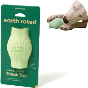 Earth Rated Treat Dispensing Dog Toys, Enrichment Toy for Adult and Puppy Dogs, Slow Feeder, Dishwasher and Freezer-Safe, Natural Rubber, Small, Green