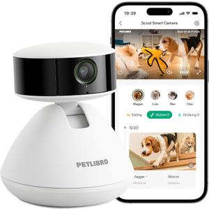 PETLIBRO AI Dog Camera Pet Camera Indoor with Phone App [Multi-Pet Recognition, Daily Activity Analysis & Smart Summaries] Cat Cam 360 View, 1080P Dog Cam Night Vision, 2-Way Audio WiFi Cam (White)