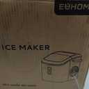 EUHOMY Ice Maker Countertop, 9 Cubes Ready in 6 Mins, 26lbs/24H, Self-Cleaning, Portable Ice Maker Machine with Carry Handle, Basket and Scoop, 2 Sizes of Bullet Ice for Home, Kitchen, Office