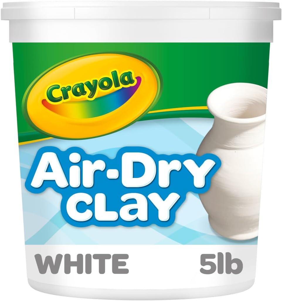 Crayola Air Dry Clay, Natural White Modeling Clay, 5 Lb Bucket