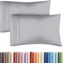 Queen Pillow Cases Set of 2 - Ultra Soft Hotel Quality Pillowcase Covers - Comfy Cozy Bedding for Women, Men, Kids & Teens - Machine Washable Pillow Protectors - 2 Pieces Set - Queen Size Steel Blue