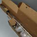 Ivilon Drapery Treatment Window Curtain Rod - Acrylic Ball 1 inch Pole. 28 to 48 Inch. Warm Gold