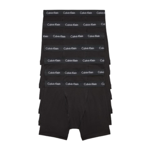 Calvin Klein Men's Cotton Stretch 7-Pack Boxer Brief, 7 Black, L