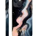 Compatible with iPhone 13 14 Case, Hybrid 2-Layer Case Shockproof Anti-Scratch for Girl Women Boy Men, Marble Glow for iPhone 13 14