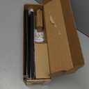 KAMANINA Black Curtain Rod 32 to 58 inch(2.6-4.8ft), 1 inch Adjustable Single Curtain Rods for Windows 28 to 48 inch, Decorative Drapery Rod with Twisted Cage Finials