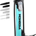 MOHEGIA Bike Floor Pump with Gauge: Air Bicycle Pump with High Pressure 160 PSI,Fits Schrader and Presta Valve -Inflator with Ball Pump Needles for MTB Road Bike, Ball, Balloon, Inflatables (blue)