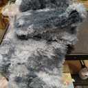 Soft Shag Rugs for Bedroom, 4x6 Tie-dye Blue Grey Fuzzy Rugs for Living Room, Fluffy Shaggy Plush Carpet Girls Kids Room Dorm Upgrade Non-Slip