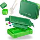 My Vesperbox Lite  Mini Lite - Kids Bento Lunch Box  Extra Durable Lunchbox for Toddlers and School  Leakproof, Child-Friendly, Ideal for Daycare, Preschool & Elementary School (Lite - Green - 23x17,5x5cm)