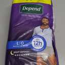 Depend Night Defense Adult Diapers, Incontinence Underwear for Men, Disposable, Overnight, Large, Grey, 22 Count