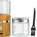 Electric Grinder Spice Crusher Rechargeable Mini Size 2" x 3.5" with 2PCS 1.7oz/50ml Glass Jar, Electric herb pill grinder