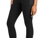 Colorfulkoala Women's High Waisted Yoga Pants 7/8 Length Leggings with Pockets (Black)