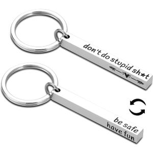 Drive Safe Keychain for Him Graduation Gift for Boys 16-18 Funny Don't Do Stupid Sht Keychain for Teens Boys Stupid Gifts for Son Daughter Things for Teens New Driver Gifts Birtdhay Gift for Teen