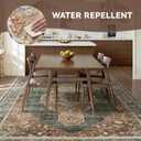 Sage Green 9x12 Area Rugs for Living Room Bedroom Rug Carpet Washable Vintage Traditional Farmhouse Rug Carpet Dining Room Rugs Office Retro Oriental Easy Clean Non Slip Large