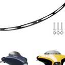 Windshield Trim Black Motorcycle Windscreen CNC Cut Fit for Harley Davidson Street Glide Electra Glide Ultra Limited 1996-2013