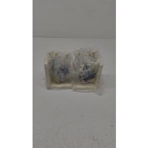 Deco 79 Metal Coral Decorative Bookends Ombre Non Skid Bookends, Set of 2 Office Bookends4"W, 7"H, Blue (2 PIECES SMALL SIZE)