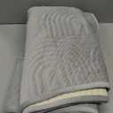 vctops Velvet Plush Couch Sofa Cover Geometric Quilted Sectional Couch Covers Non Slip Fluffy Soft Sofa Slipcover for Dogs, Children, Pets Furniture Protector (Grey,36"x94")