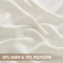 MIULEE Natural Linen Curtains 102 Inch Long 4 Panels Light Filtering Window Drapes with Rod Pocket Back Tab for Living Room Bedroom Farmhouse Decor 42" W x 102" L Inches