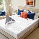 Subrtex Memory Foam Mattress Topper King, 4 Inch Bed Toppers for Pressure Relieving, Soft Mattress Pads with Removable Washable Cover