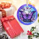 Butterfly Ceramic Ornament - Christmas Tree Decor - Butterfly Lovers Gift