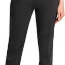 Briggs New York Womens Pull On Dress Pants 4 Pockets Straight Leg Stretchy Office Casual Work Slacks (Black)