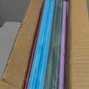 Extra Capacity Plastic Hanging File Folder, 12 Pack Reinforced Hang Folders Letter Size, Heavy Duty 1 Inch Expansion Filing Cabinet Folders, for Bulk Files, Medical Charts, Assorted Colors