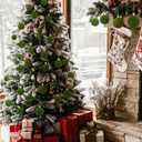 24 Pcs Small Olive Green Velvet Christmas Ornaments Ball Set Shatterproof Christmas Tree Decorations Assorted Flocked Xmas Baubles Decorations Xmas Holiday Party Wedding Decor