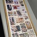 41x17 Inch Large Collage Picture Frame,Wood Multi Photo Frames,20 Openings for 4x6 Photos,Wall-Mounted Photo Display Carbonized Brown