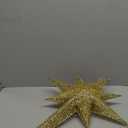 Retisee 1 Pcs 24 Inch Christmas Glitter Bethlehem Star Large LED Outdoor Xmas Lights Powered Hanging Outdoor Lighted Christmas Star for Yard Porch Festival Xmas Holiday Nativity Wedding (White)