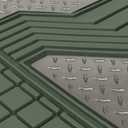 Cat DiamondShield Rubber Floor Mats for Cars Trucks SUV, All Weather Protection, Front and Rear Car Mats with Heel Pad & Anti-Slip Backing, Universal Trim-to-Fit Rubber Floor Mats for Car, Green