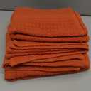 DII Basic Terry Collection Waffle Dishtowel Set, 15x26, Solid Spice, 4 Piece