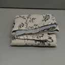 jinchan Polyester Blend Valance Curtain Farmhouse Window Decor Floral Print for Kitchen Living Room Double Layer Blackout Valance 16 Inches Rustic Window Treatment 1 Panel Rod Pocket Black on Beige