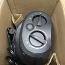 Amazon Basics Oscillating Ceramic Space Heater, Portable Indoor Heating Solution, With Overheat and Tip-Over Protection, Thermostat, 1500W, 7.52"D x 6.34"W x 9.45"H, Black