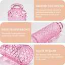 24PCS Mini Bud Vases As Wedding Centerpieces for Tables,Clear Bud Vases for Flowers,Small Flower Vases Suitable for Birthday Party,Anniversary,Wedding Reception,Baby Shower (Pink, 24PCS)