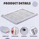 Mifoci Dog Training Pad Holder with Mesh Tray Non-Slip Leak Proof Puppy Potty Tray for Small Medium Large Dogs Pee Pad Holder Easy Clean Indoor Bathroom(19.69 x 14.17 Inch)