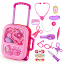 Angel Kids Premium Doctor Set Trolley, Pretend Play Doctor Set Trolley, Doctor Kit for Kids Above 3 Years, for Boys & Girls, with Interactive Instruments, Multicolor Bandage Stickers (Pink)